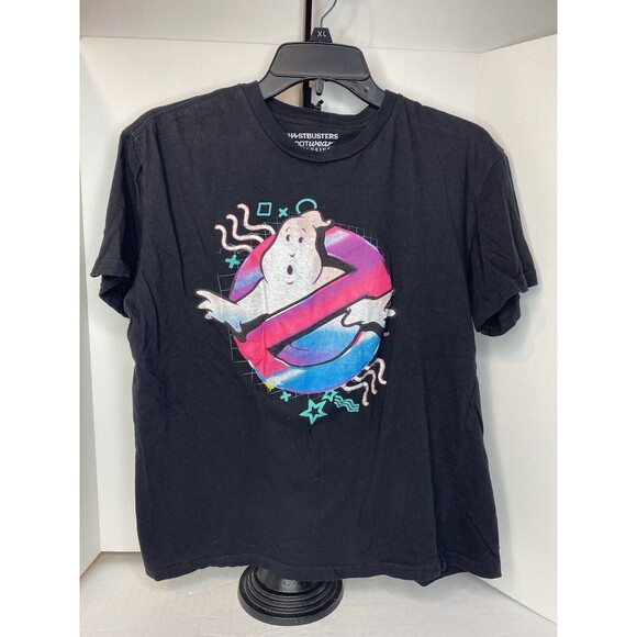 GHOSTBUSTERS Neon Colors Logo T-SHIRT Woman Med. Limited Loot Wear Crate Pink - Picture 7 of 9